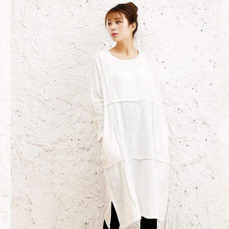 Oversized Long Linen Shirt  | Zen