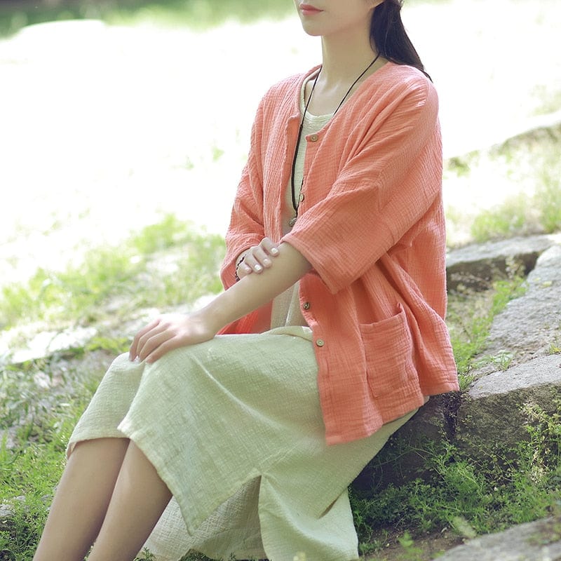 Zen Cotton Button Up Blouse | Zen