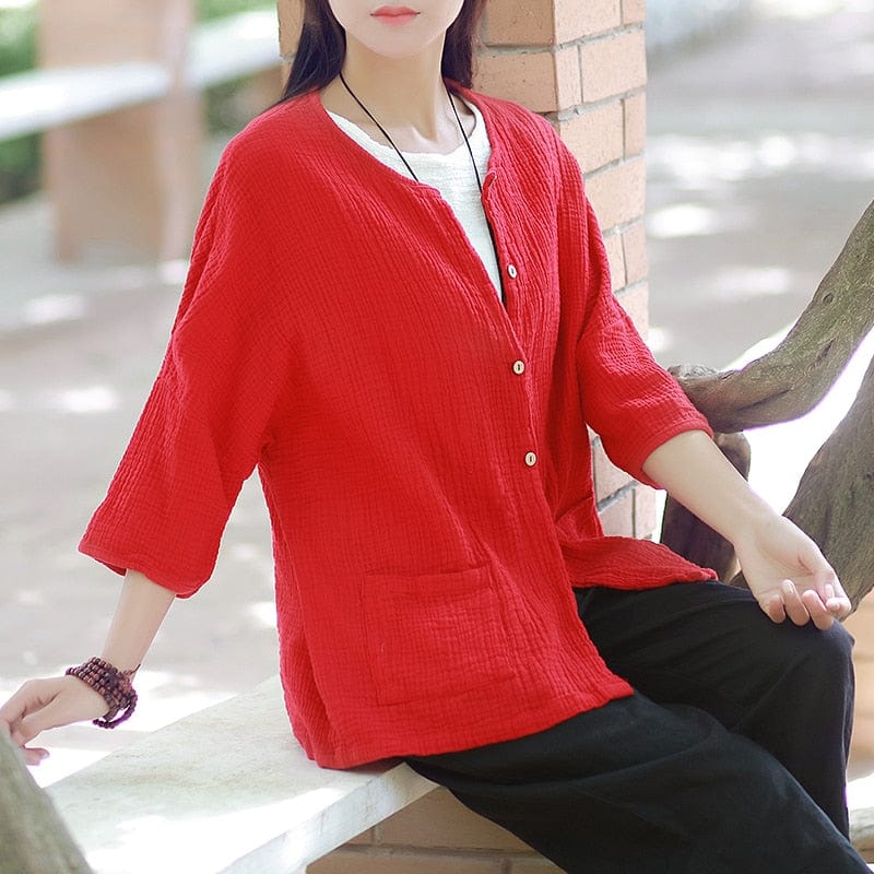 Zen Cotton Button Up Blouse | Zen