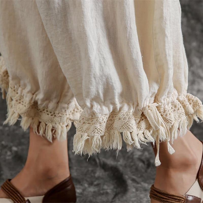 Zen Cotton Linen Fringed Pants | Zen