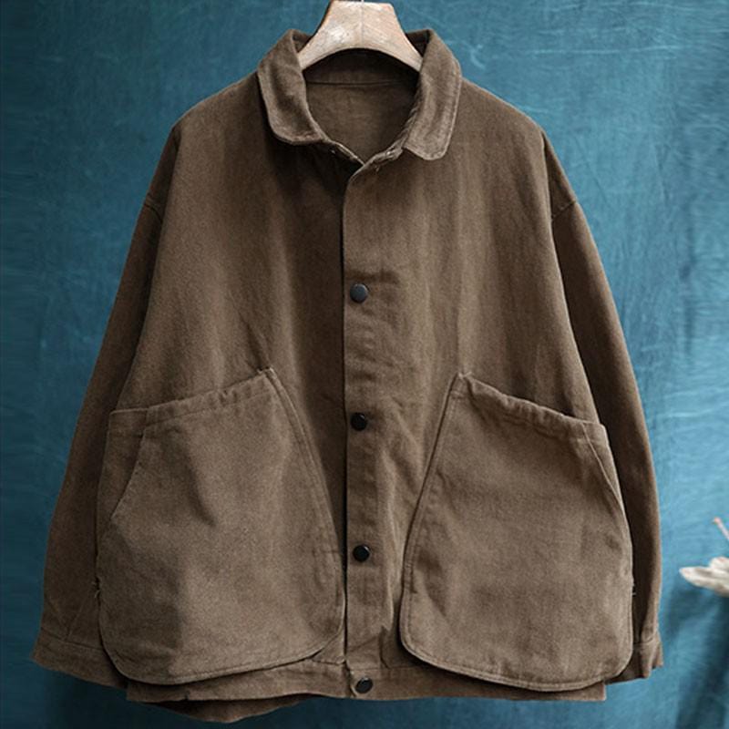 Loose Turn-Down Collar Jacket