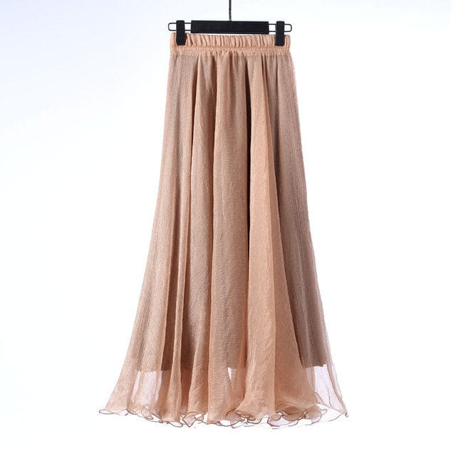 Boho Ruffled Chiffon Skirt