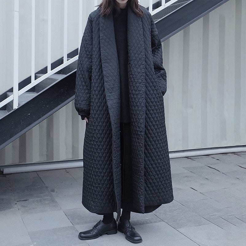 Black Diamond Long Winter Coat | Millennials