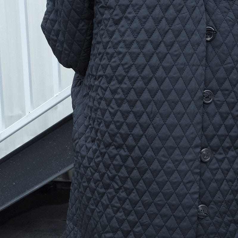 Black Diamond Long Winter Coat | Millennials