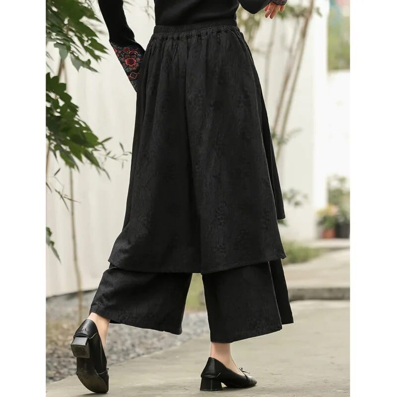 Chinese Style Cotton Linen Patchwork Pants