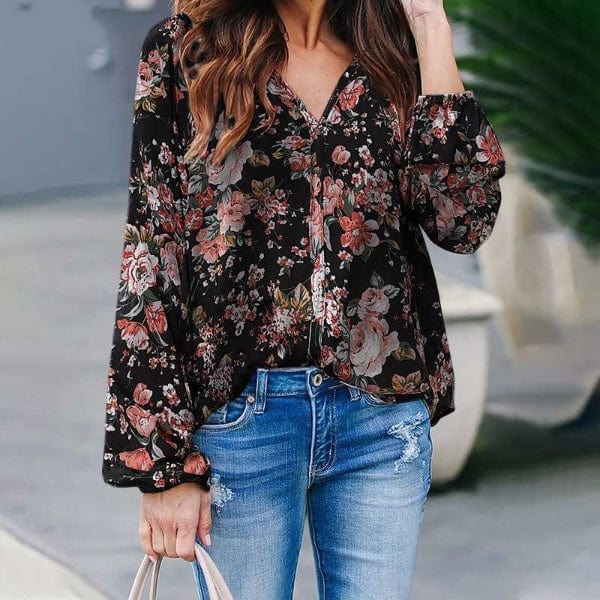 Oversized Bohemian Printed Blouse