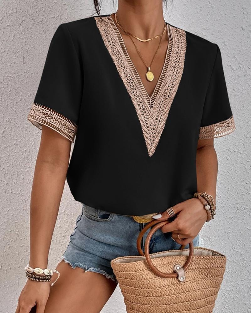 Stylish Summer Lace T-Shirt