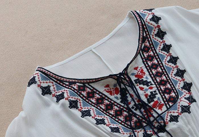 Bohemian Embroidered Blouse