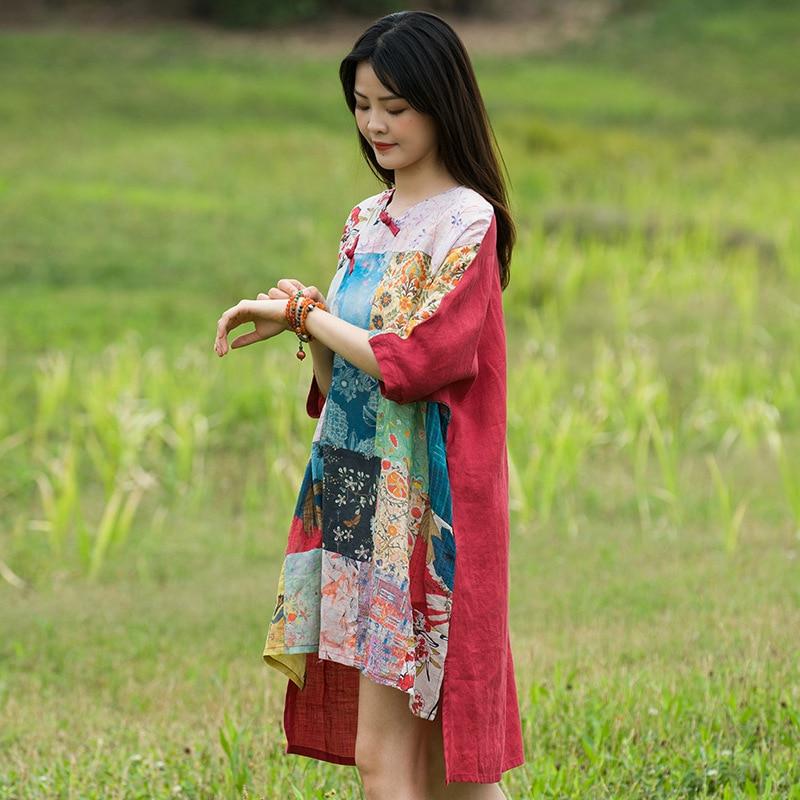 Oversized Patchwork T-Shirt Dress