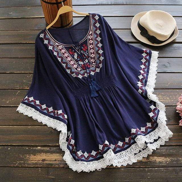 Bohemian Embroidered Blouse