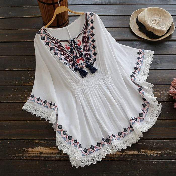 Bohemian Embroidered Blouse