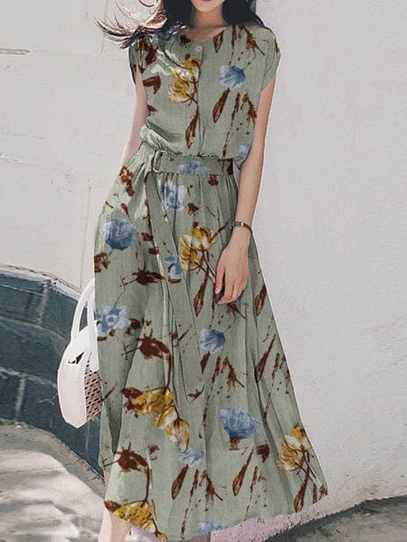 Boho Floral Printed Dress