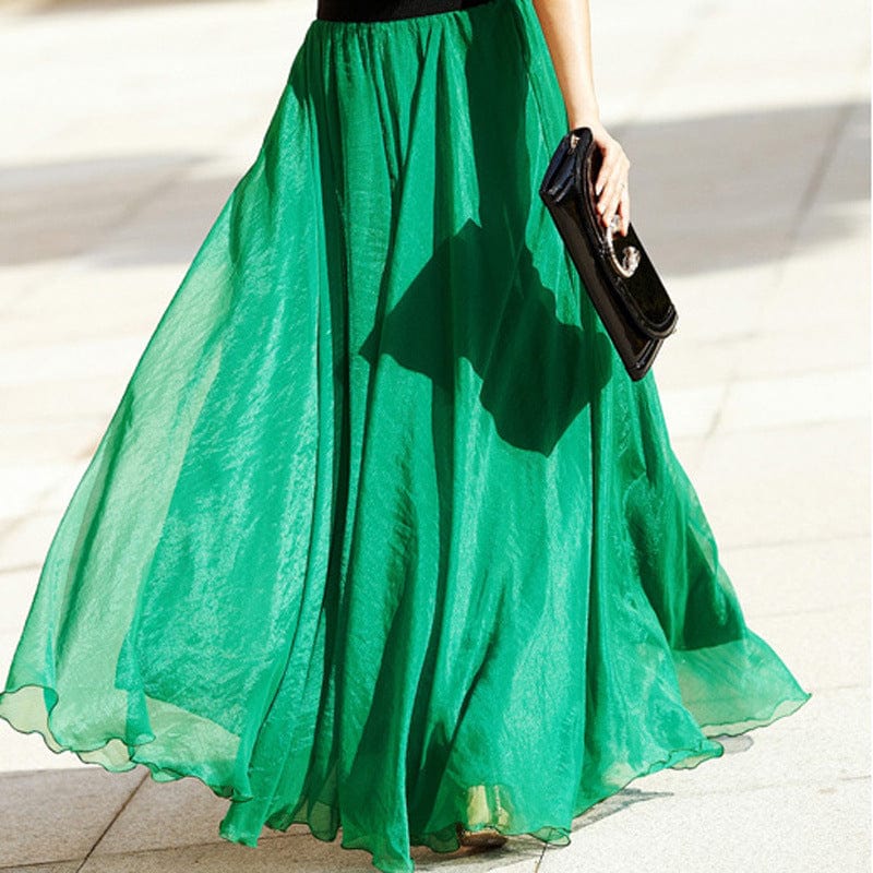 Boho Ruffled Chiffon Skirt