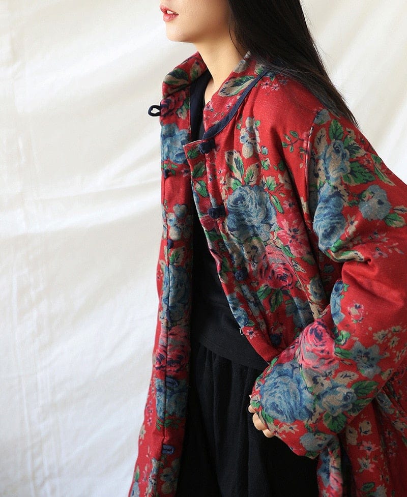 Sumi Cotton Linen Floral Coat