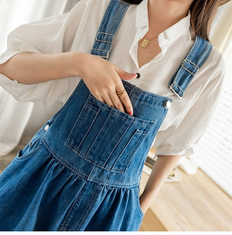 Denim Sleeveless A-Line Tank Dress