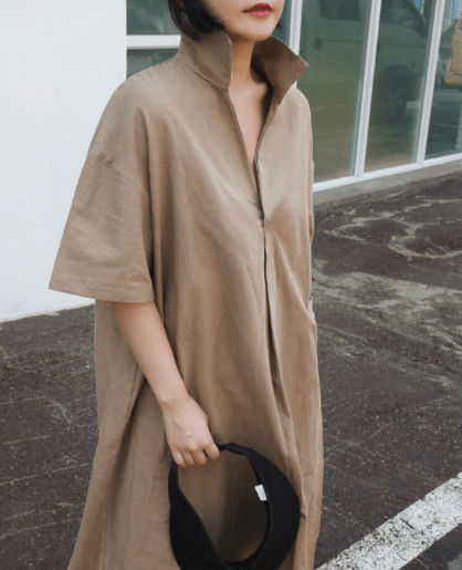 Yoko Cotton Linen Blouse Dress