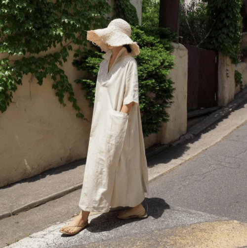 Yoko Cotton Linen Blouse Dress