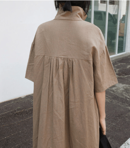 Yoko Cotton Linen Blouse Dress