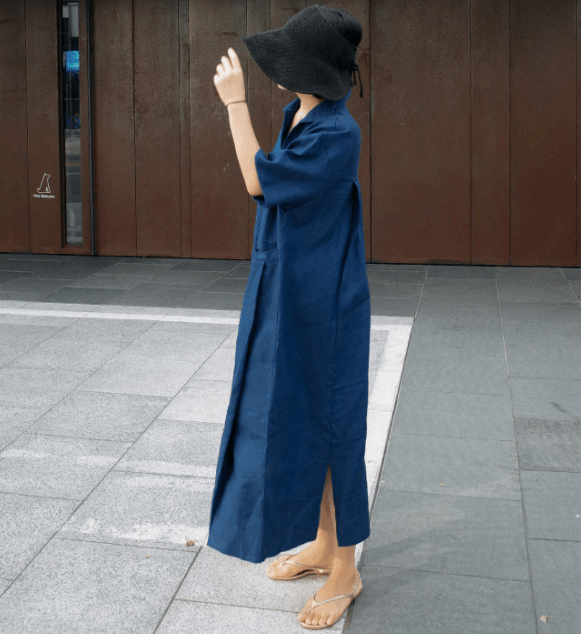 Yoko Cotton Linen Blouse Dress