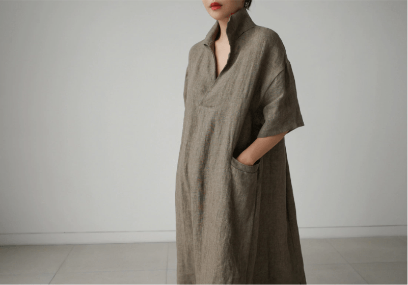 Yoko Cotton Linen Blouse Dress