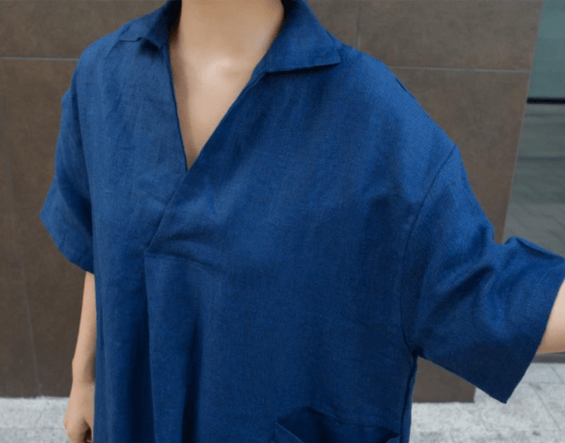 Yoko Cotton Linen Blouse Dress