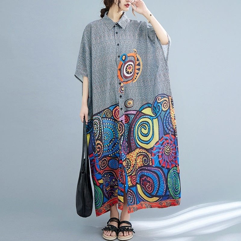 Manny oversized Floral Shirt Dress