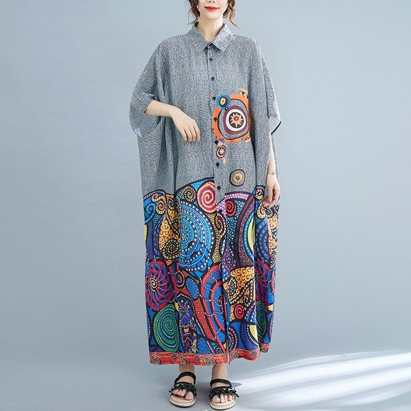 Manny oversized Floral Shirt Dress