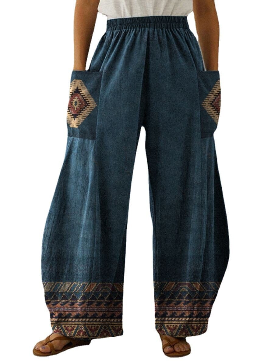 Geo High Waist Wide Leg Pants | Zen