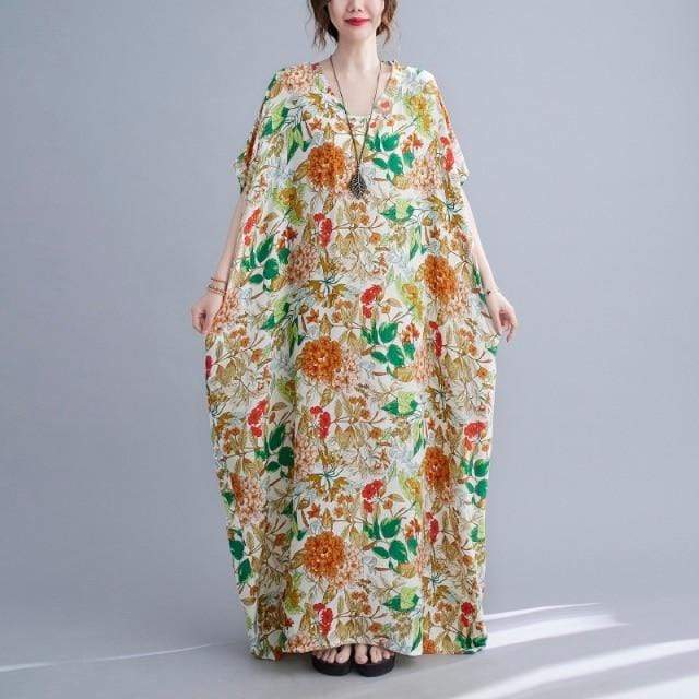 Giovanna Vibrant Floral Kaftan Dress