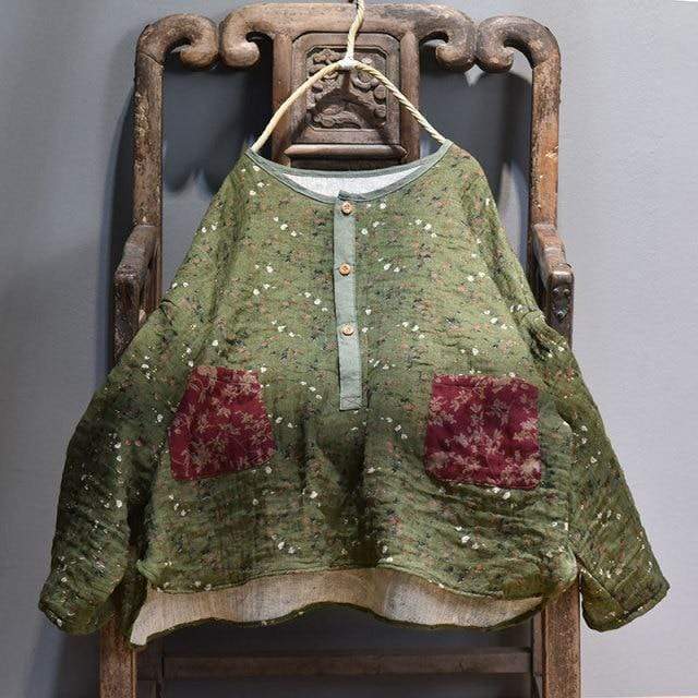 Floral Cotton and Linen Blouse | Hippie