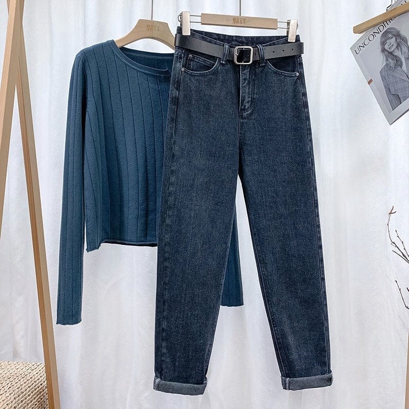 High Waist Slim-Fit Jeans