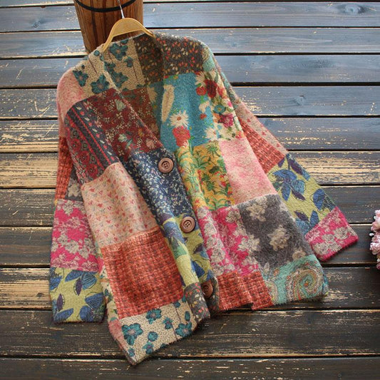 Hippie Dippie Patchwork Cardigan Sweater