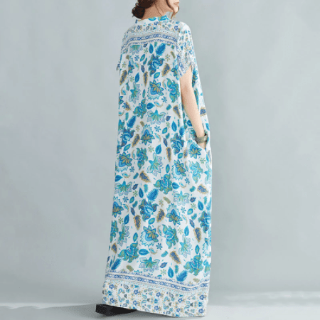 Blue Lotus Kaftan Dress