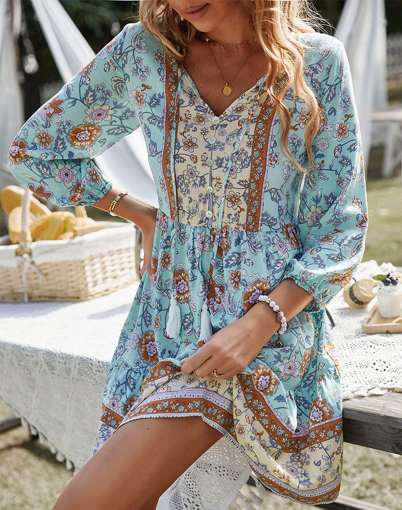 Serene Chic Bohemian Midi Dress