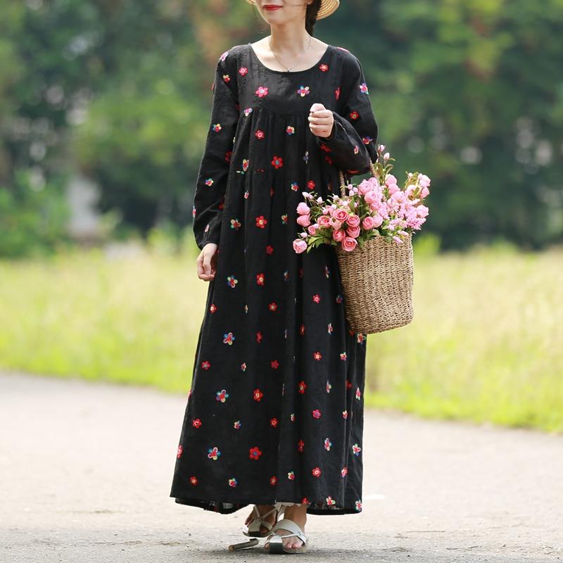 Maya Floral Embroidered Maxi Dress