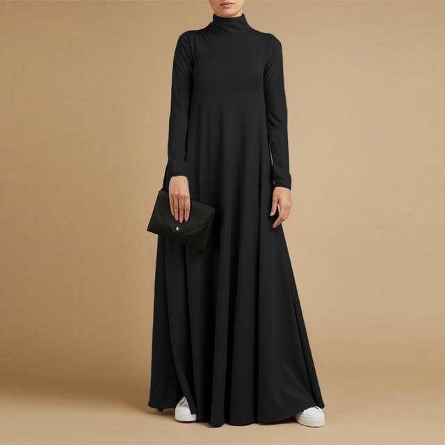 Plus Size Turtleneck Maxi Dress