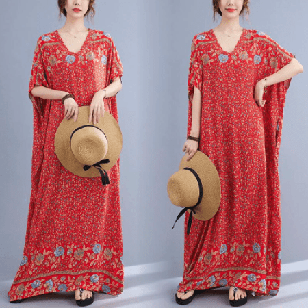 Melody Floral Kaftan Dress