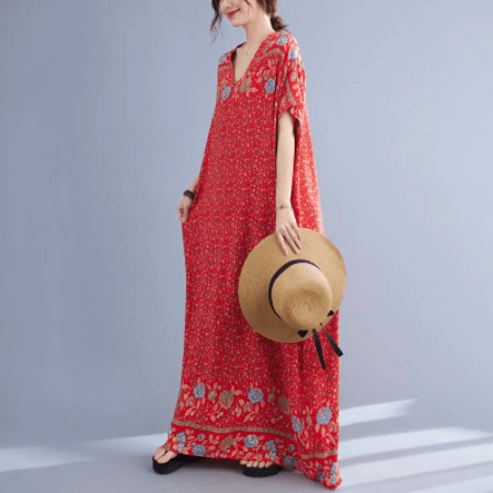 Melody Floral Kaftan Dress