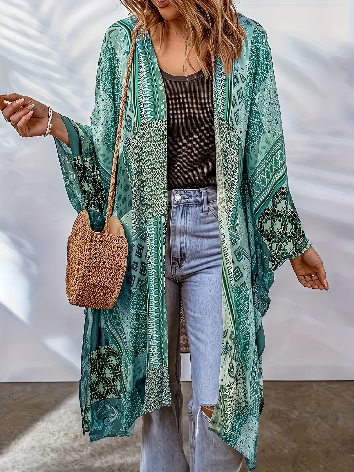 Bohemian Women's Cardigan with Vibrant Colors