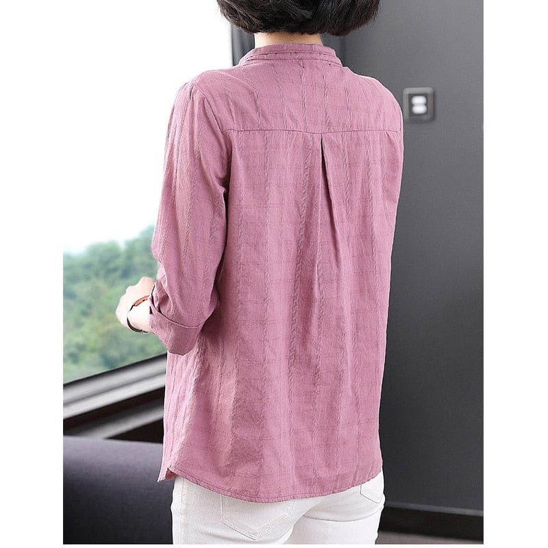 Narda Cotton Linen 3/4 Sleeve Top