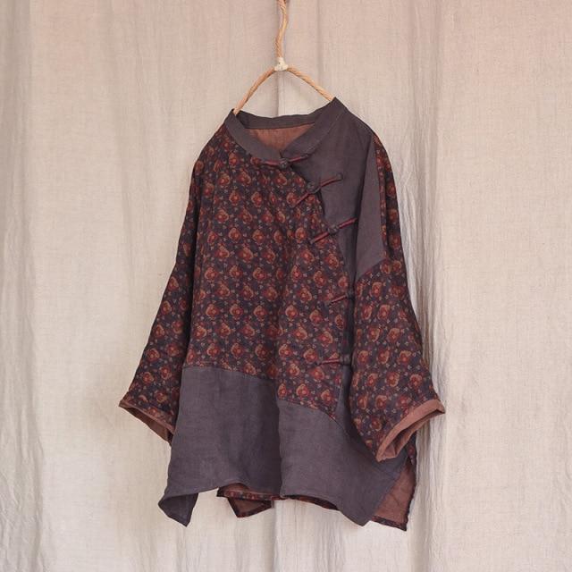 Laurel Floral Linen Blouse | Hippie