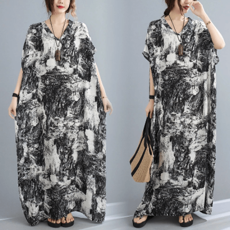 Phuket Abstract Kaftan Dress