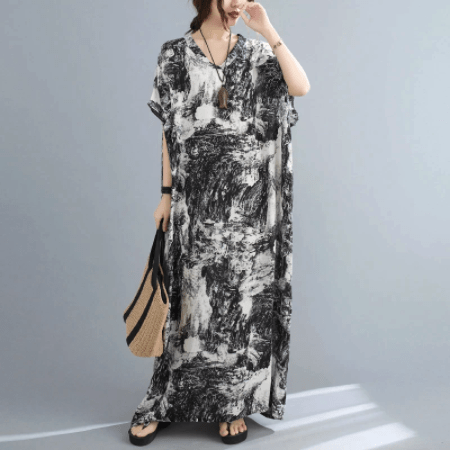 Phuket Abstract Kaftan Dress