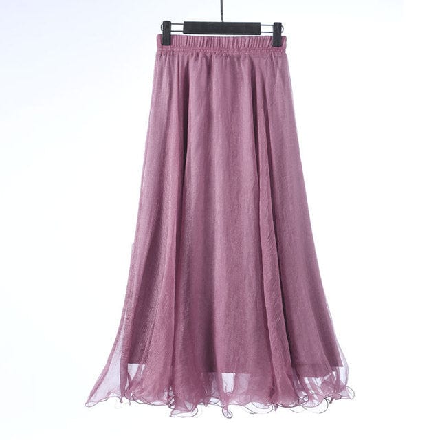 Boho Ruffled Chiffon Skirt