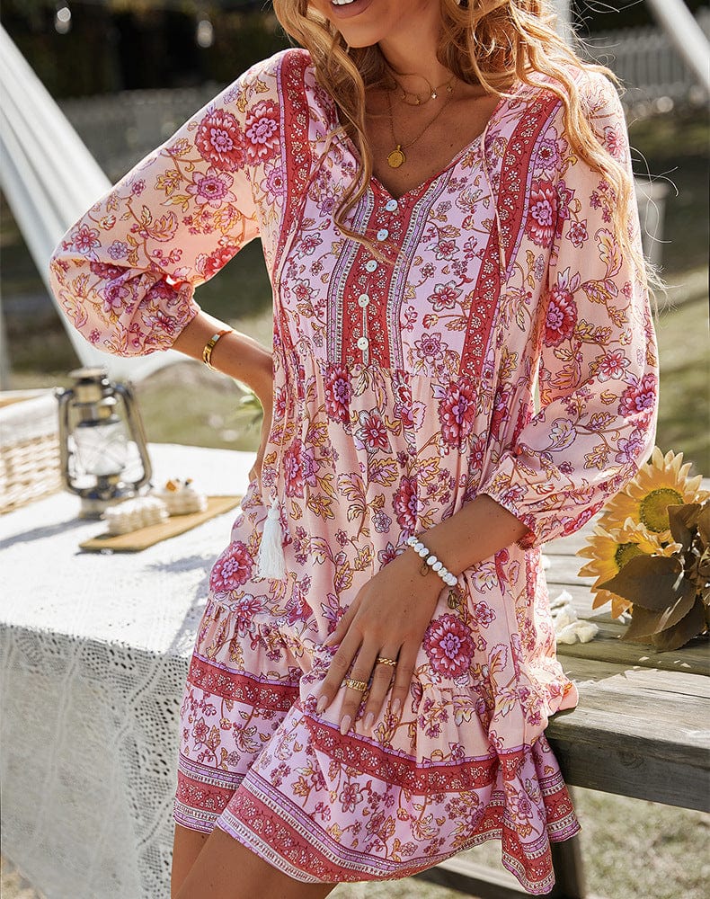 Serene Chic Bohemian Midi Dress