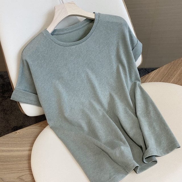 Basic Cotton and Linen T-shirt