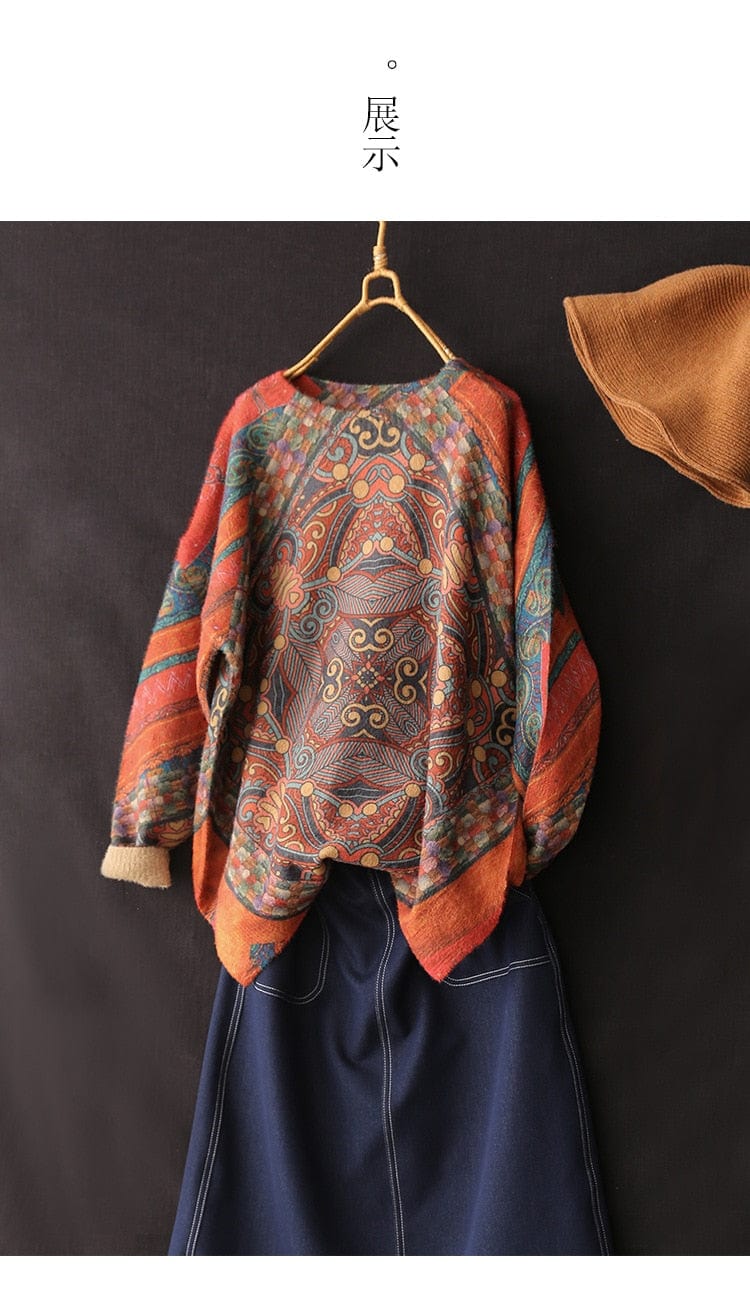 Asia inspired Mandala Cashmere Sweater