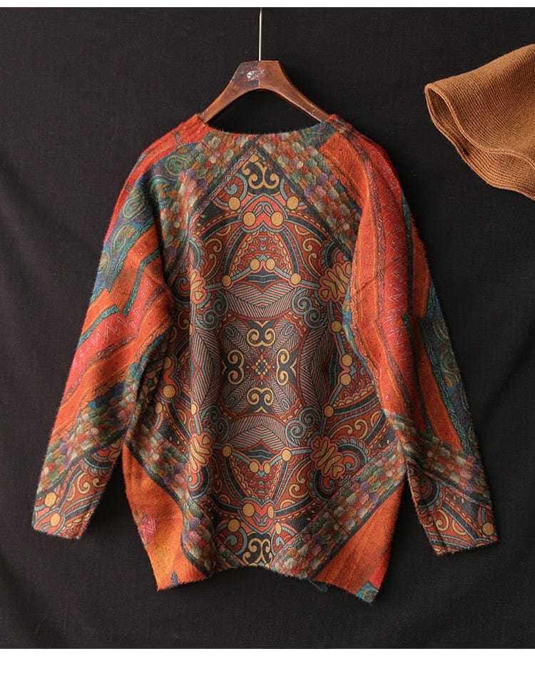 Asia inspired Mandala Cashmere Sweater