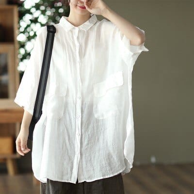 Kemie Oversized Short Sleeve Blouse