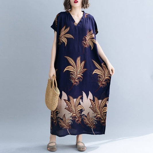 Midnight Blues Kaftan Dress